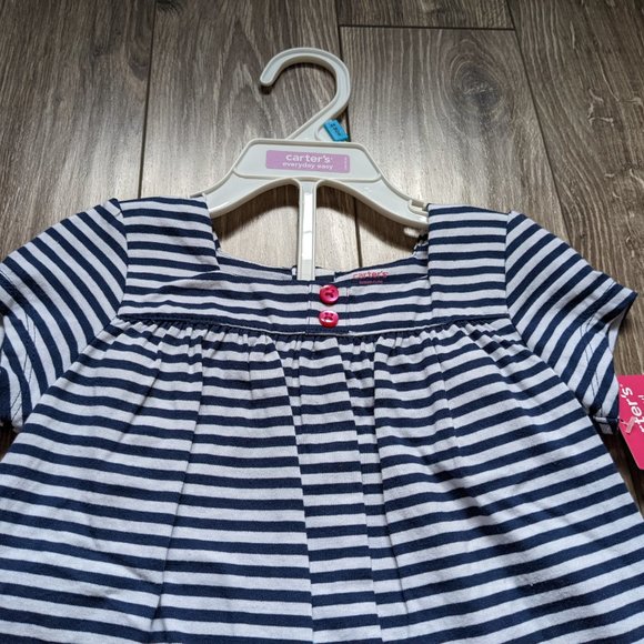 [KIDS 2/$30] NWT Baby Girl (24M) - CARTER'S Watermelon pockets Striped Dress Set - Picture 3 of 6